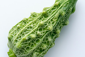 Close up fresh bitter gourd or bitte, a Food & Drink Photo by Pixeness Studio