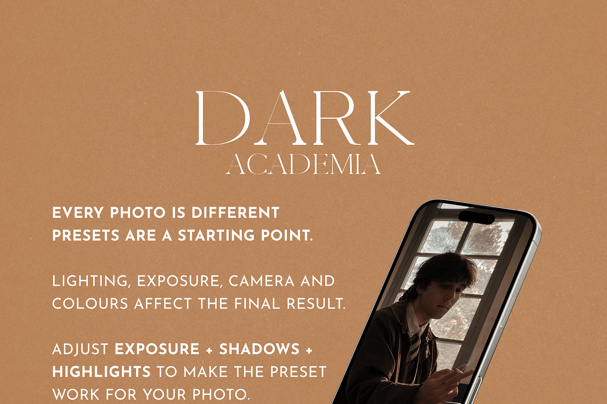 Dark Academia Lightroom Presets, a Preset Add-On by Oak Digital Studios (Photo 3 of 11)