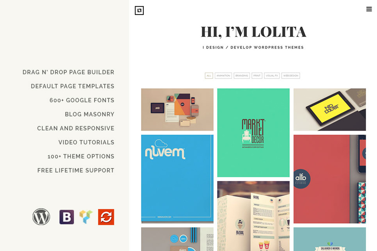 Lolita - WordPress Theme preview 2
