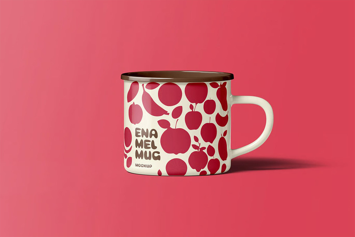 Enamel Mug Mock-up, a Cups & Container Mockup by zippypixelstudio (Photo 6 of 13)