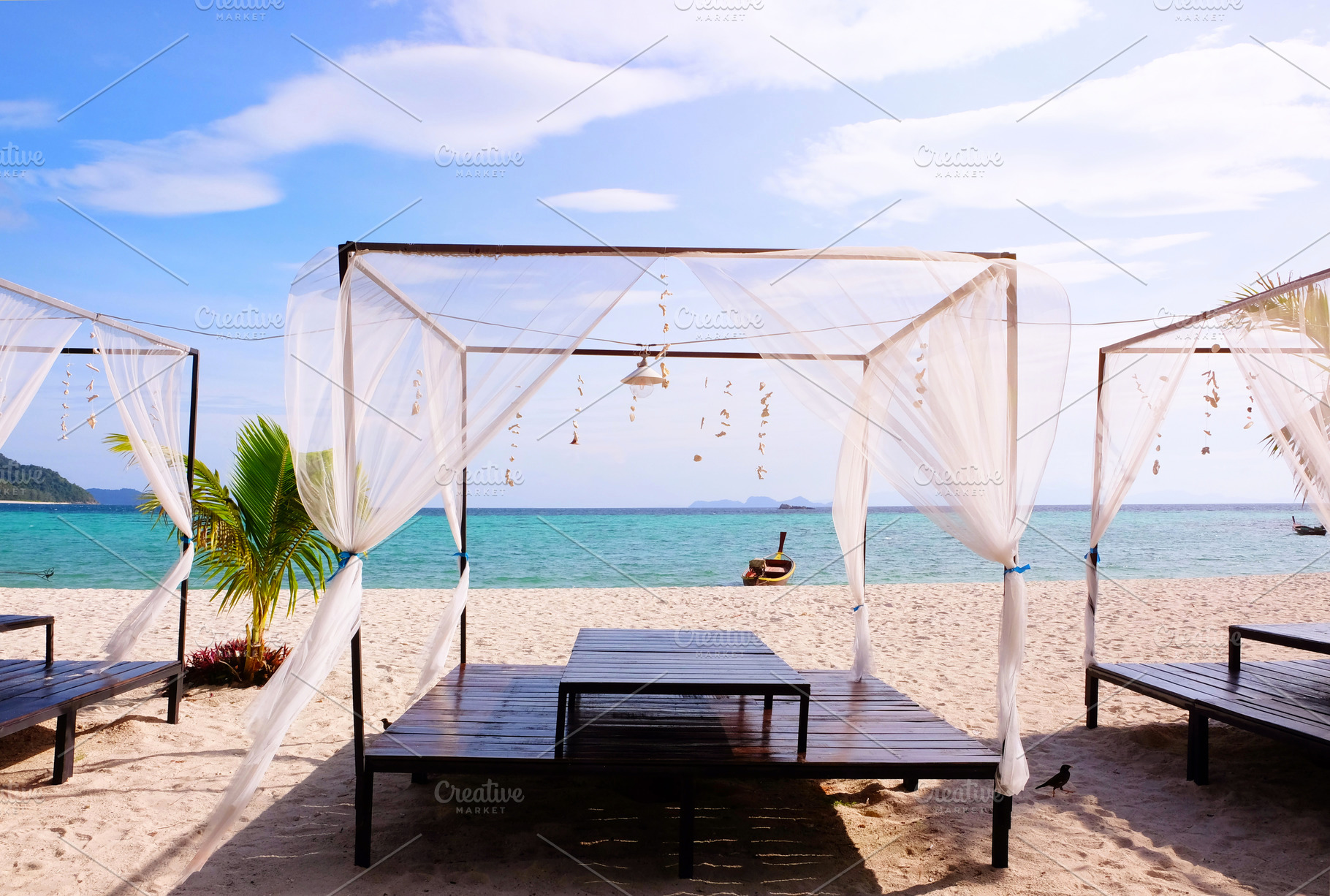 Table setting on beach resort, a Holiday Photo by PEMIKA