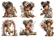 Whimsical Spring Girl Clipart, an Illustration by Daily.Designs (Thumbnail 3 of 8)