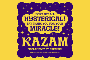 Kazam Display Font