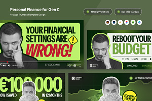 Striking Finance Youtube Thumbnail, a Social Media Template by productype1