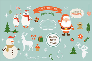 Christmas & New Year clipart set