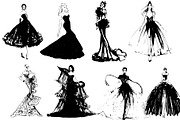 50 beautiful girls in evening dresse, a Decorative Illustration by AnastasiyaOleynik (Thumbnail 4 of 7)