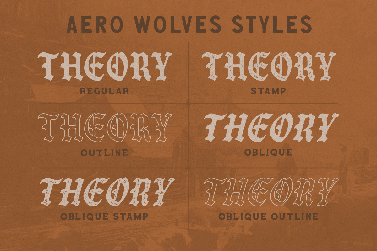 Aero Wolves + Extras, a Blackletter Font by IronbirdCreative (Photo 2 of 9)