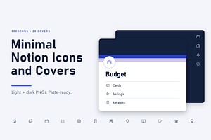 Notion Icons: 300 Line Icons+Covers