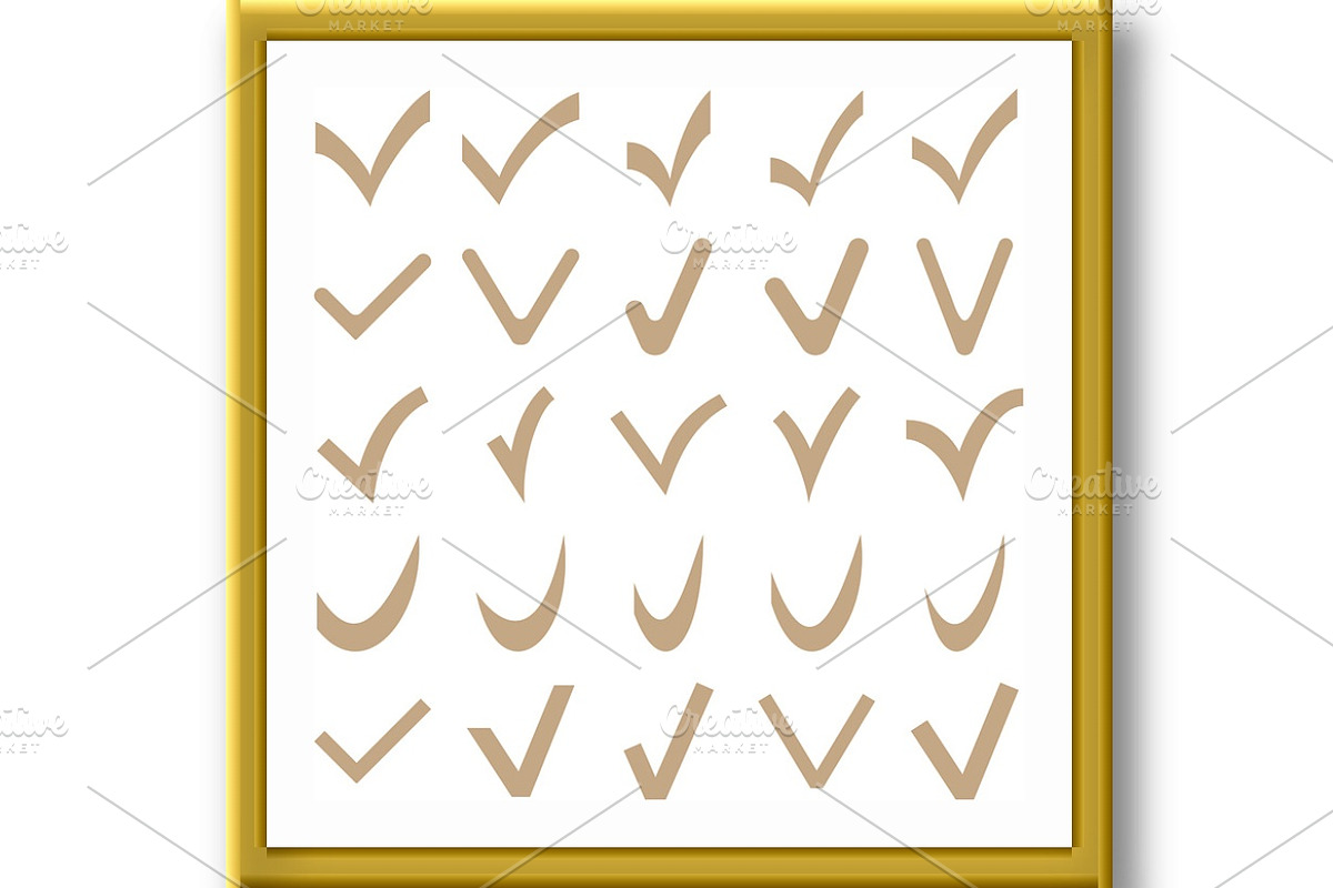 Big Set of Few Vector Check Marks, an Icon by FineArtStudio (Photo 3 of 3)