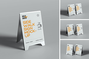 Sidewalk sign Mockup, a Product Mockup by xavier_studio