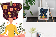 Meditation, yoga woman, Nature, a Sport Illustration by Usis (Thumbnail 5 of 7)