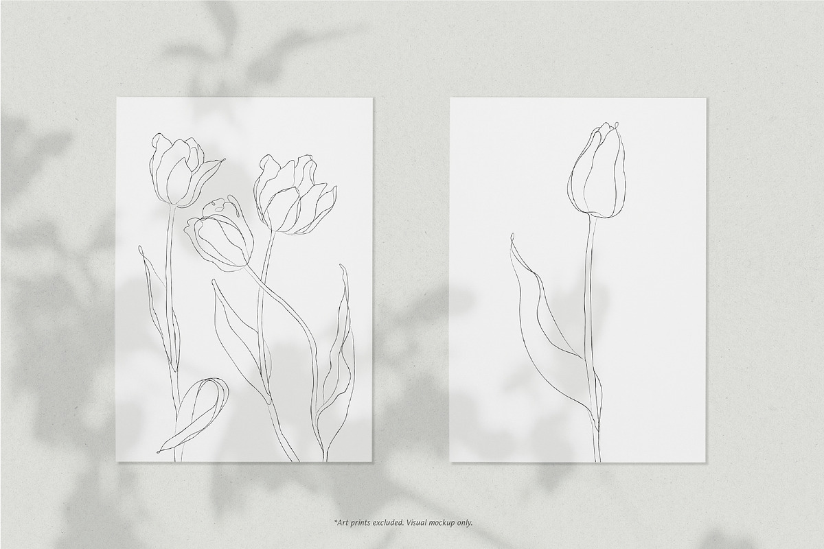 Minimalist Tulip Line Sketches, a Decorative Illustration by Galerie Design Studio (Photo 6 of 7)