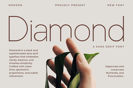 Diamond–Elegant Sans Serif Typeface, a Sans Serif Font by overlaytemplates