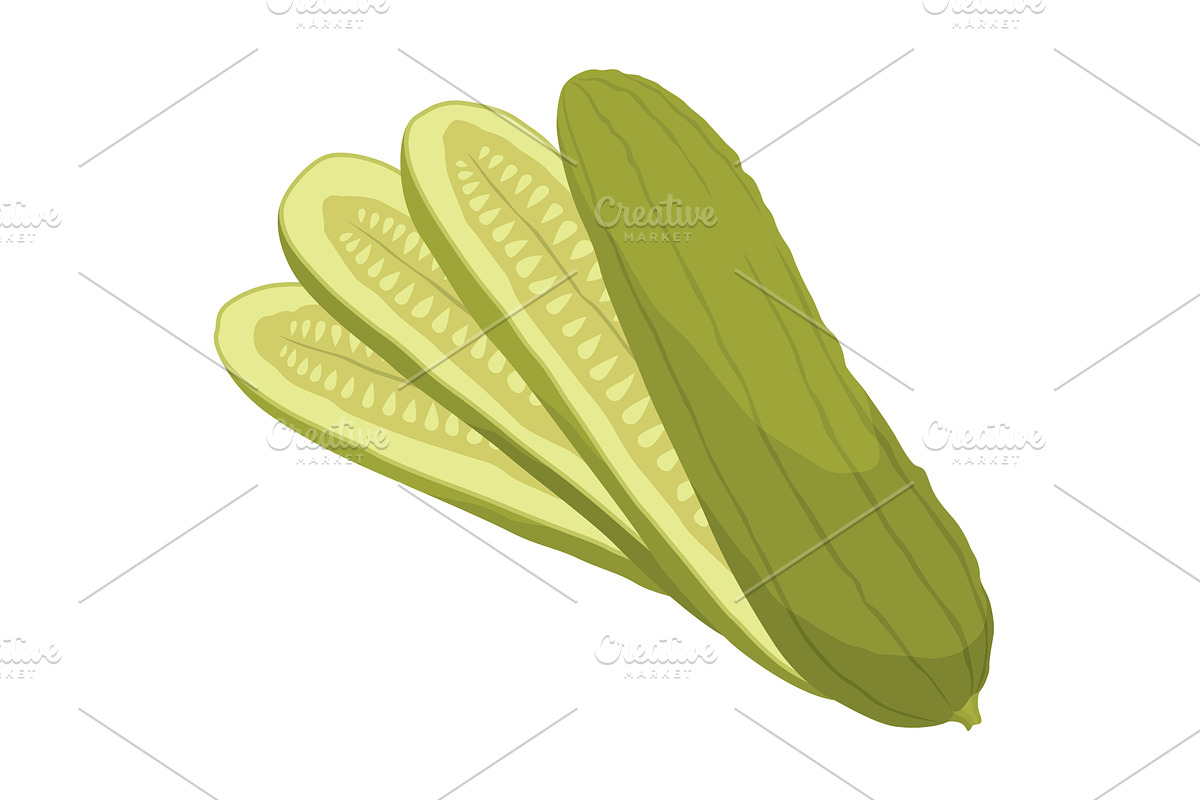 Homemade pickled cucumber, a Food Illustration by Things for designers