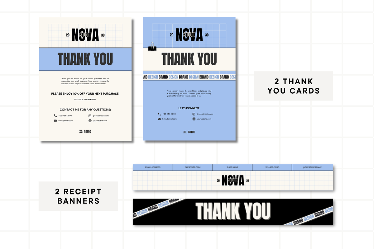 Minimal Blue Etsy Shop Kit Template, a Branding & Logo Template by Anna Design Studio (Photo 5 of 8)