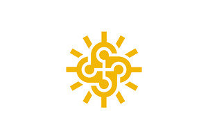 modern sun community people logo, a Branding & Logo Template by Rasagama Studio