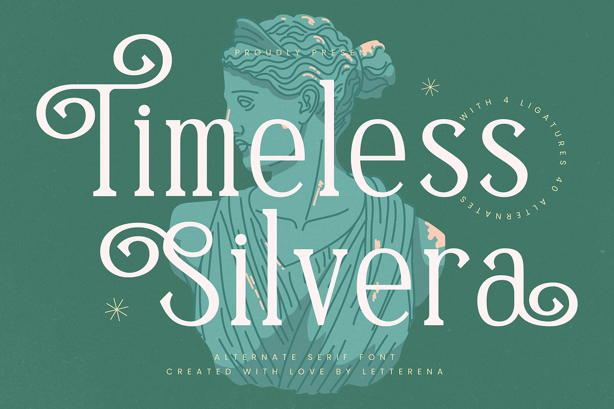 Timeless Silvera Alternate Serif, a Serif Font by Letterena Studios (Photo 1 of 15)