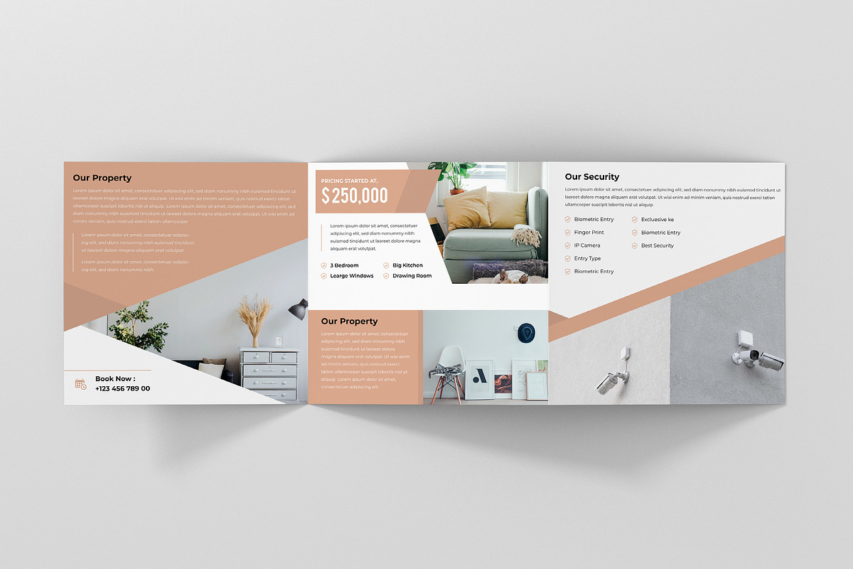 Real Estate Square Trifold Brochure, a Brochure Template by ZAAS (Photo 3 of 7)