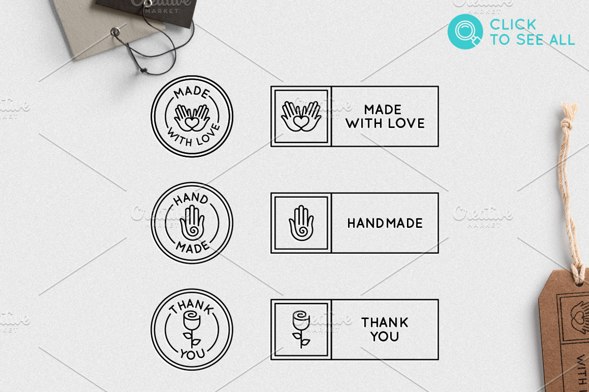 Handmade - handcrafted goods badges, a Graphic by venimo (Photo 7 of 7)