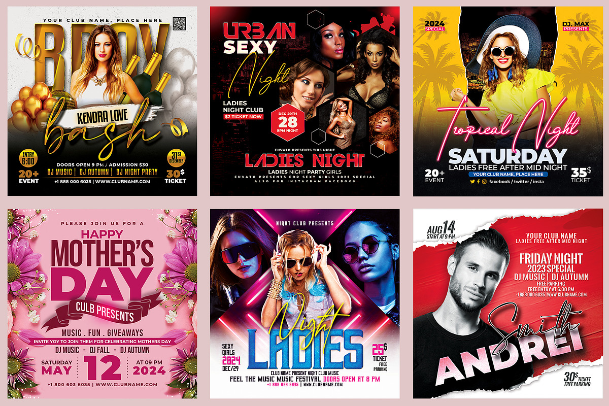 150 Night Club Flyer Bundle, a Flyer Template by AfzaalGraphics (Photo 25 of 27)