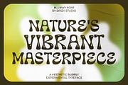 Aesthetic Bubbly Experimental Font, a Sans Serif Font by Drizy (Thumbnail 2 of 10)