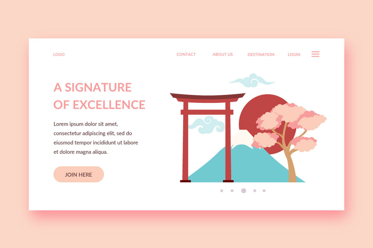 Japan - Banner & Landing Page, a Landing Page Template by lelevien