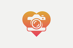 love camera logo, a Branding & Logo Template by Rasagama Studio