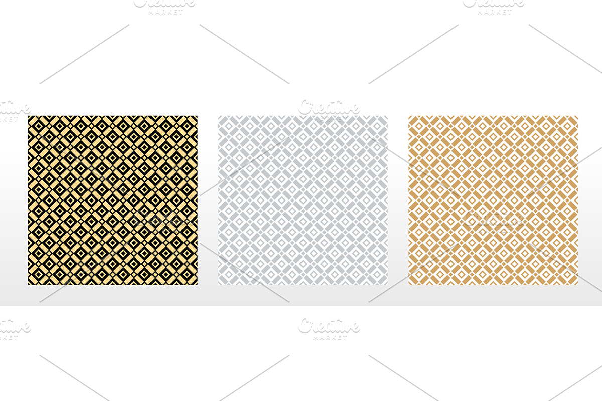 Geometric set of seamless colored, a Pattern Graphic by RODINA (Photo 1 of 3)