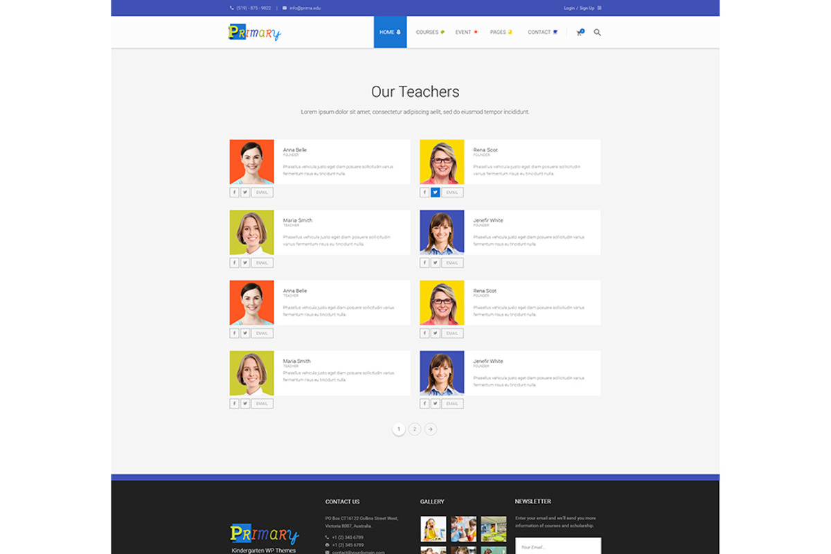 Primary - Unique Education Wordpress, a WordPress Template by Knighthemes (Photo 13 of 17)