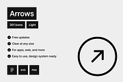 Arrows Light - 301 icons, an Outline Icon by Pictomate (Thumbnail 7 of 7)