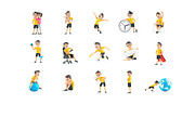 Cartoon Boy – Set of 50 Poses, a Person Illustration by 3DMask (Thumbnail 5 of 6)