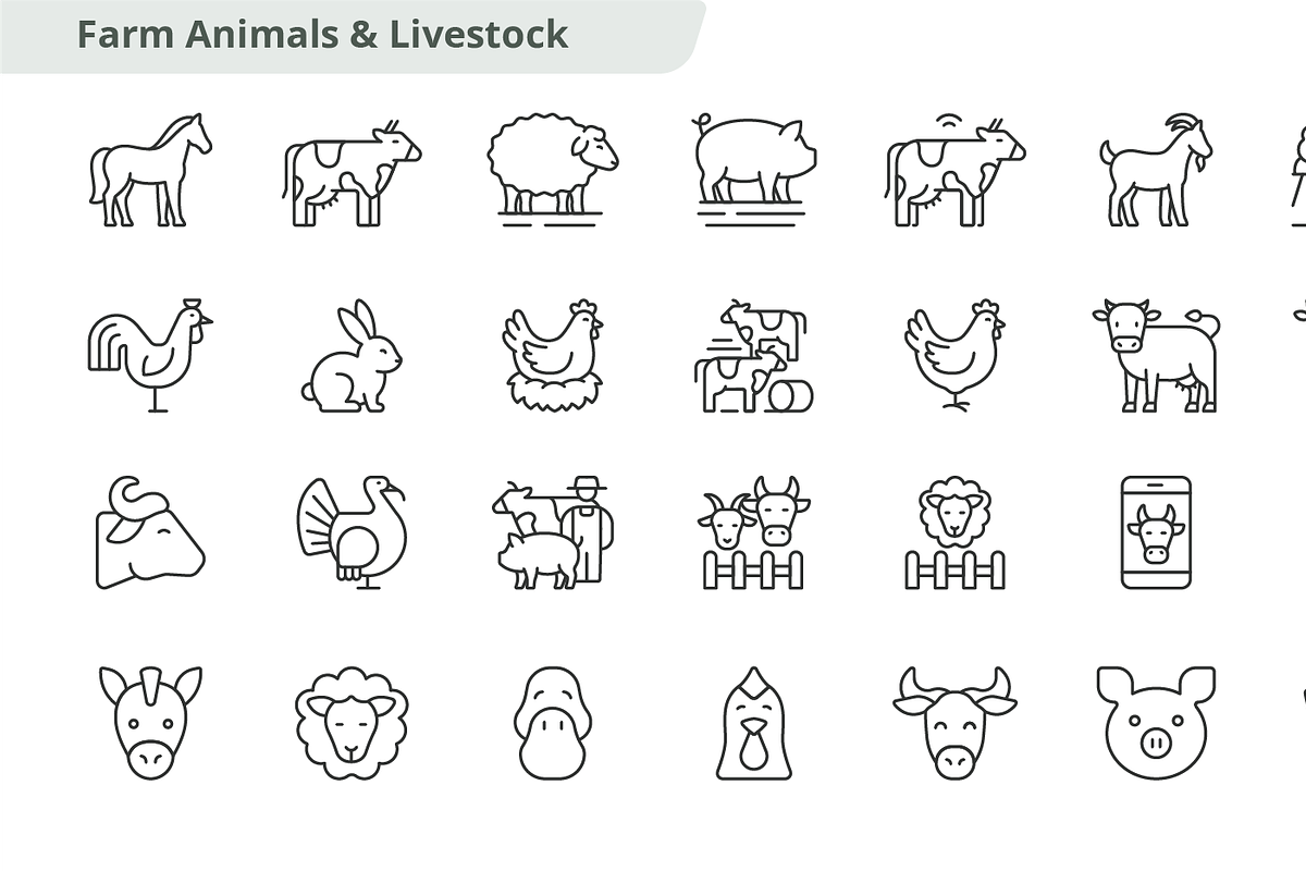 Farming icons collection, an Outline Icon by Bezvershenko (Photo 5 of 9)