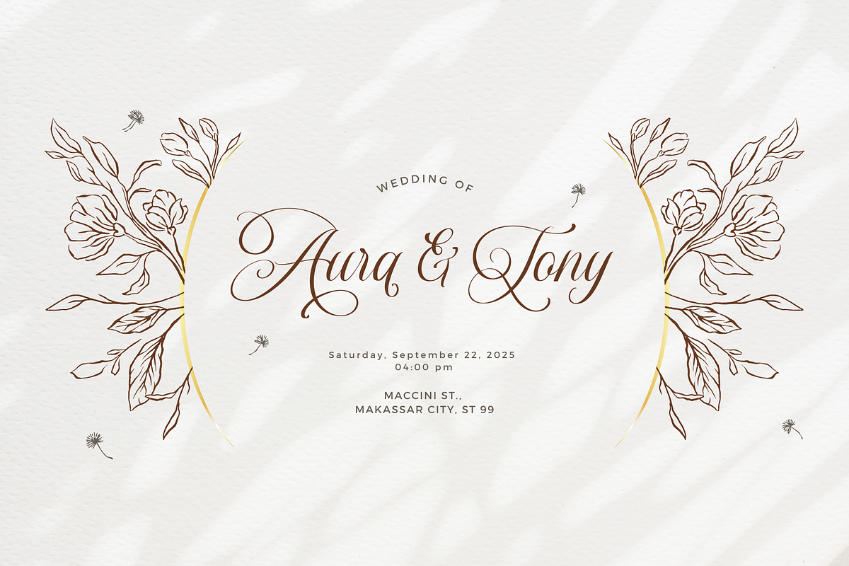 Dellanor Script - A Wedding Font, a Script Font by Ainun Jinan (Photo 6 of 10)