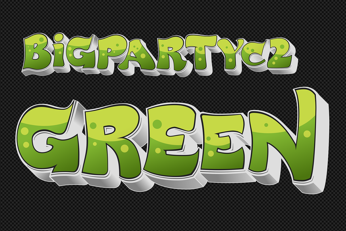 BigPartyC2, a Font by glukfonts (Photo 4 of 9)
