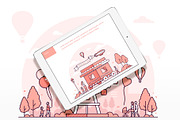 Amusement park - line illustrations, a Person Illustration by Boyko Pictures (Thumbnail 7 of 9)