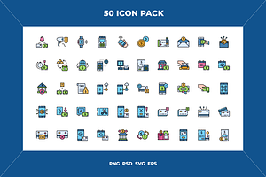 Payment icons, an Outline Icon by Wencory