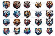 Watercolor Bear Logo Style, an Object Graphic by Negarin Digital Art (Thumbnail 3 of 9)
