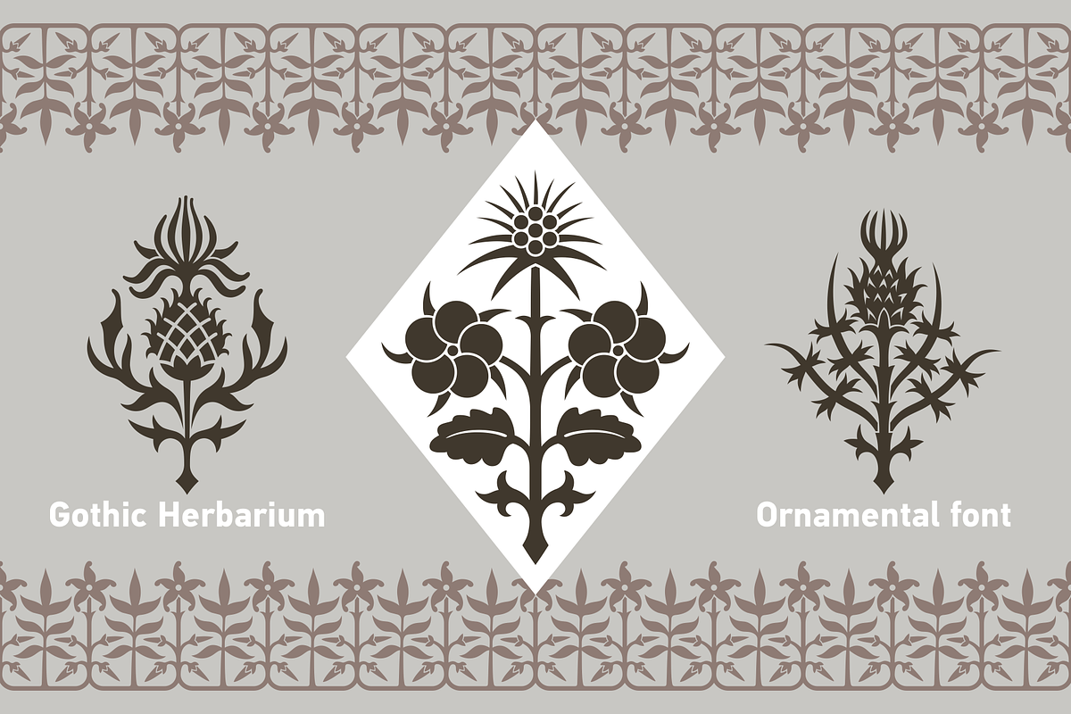 Gothic Herbarium, a Symbol Font by 2DTypo (Photo 2 of 4)