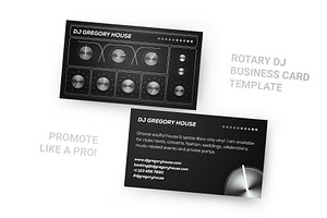 Rotary DJ Business Card PSD Template