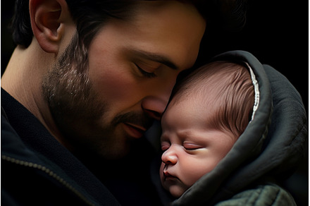 Charming Dad cute baby. Generate Ai, a Person Photo by Ylivdesign