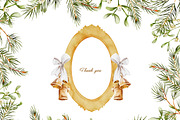 CHRISTMAS holiday Watercolor clipart, a Seasonal Illustration by Pattern + watercolor (Thumbnail 17 of 17)