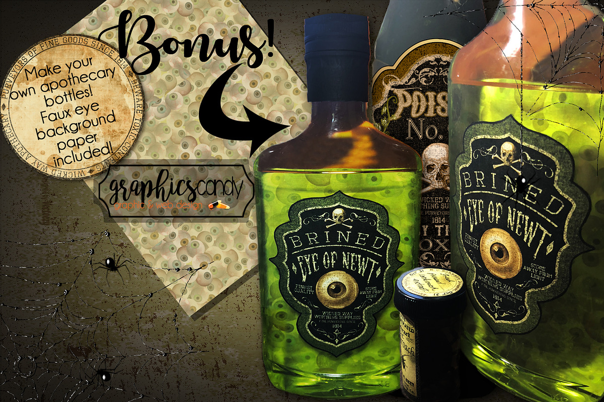 Halloween Labels - Apothecary Labels, an Illustration by Graphics Candy (Photo 4 of 4)