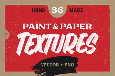 36 Vector Textures - Paint & Paper