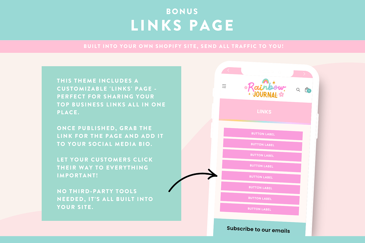 Fun Rainbow Shopify Theme, a Shopify Template by Design Pixie (Photo 8 of 10)