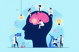 Brain Science: Illustration with Sci, a Health & Medical Photo by Perpis