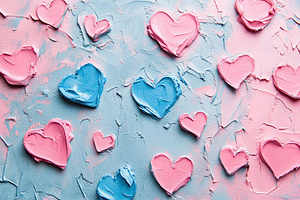 Colorful hearts for Valentine's Day holiday, a Background Photo by AlyaAnd
