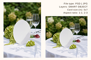 5x7 Oval Wedding Invitation Mockup, an Advertising Mockup by Serenefeeling (Thumbnail 5 of 8)
