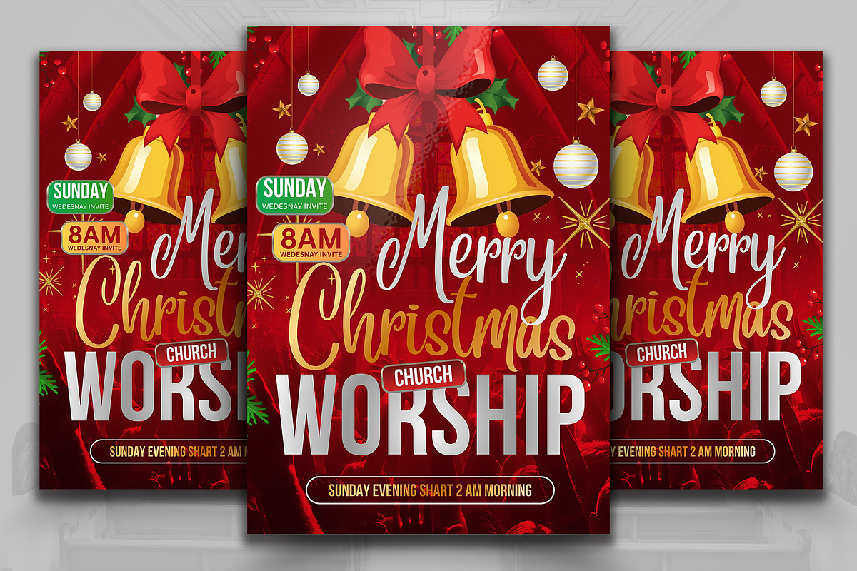 Christmas Service Church Flyers, a Design Template by Design Up (Photo 2 of 4)