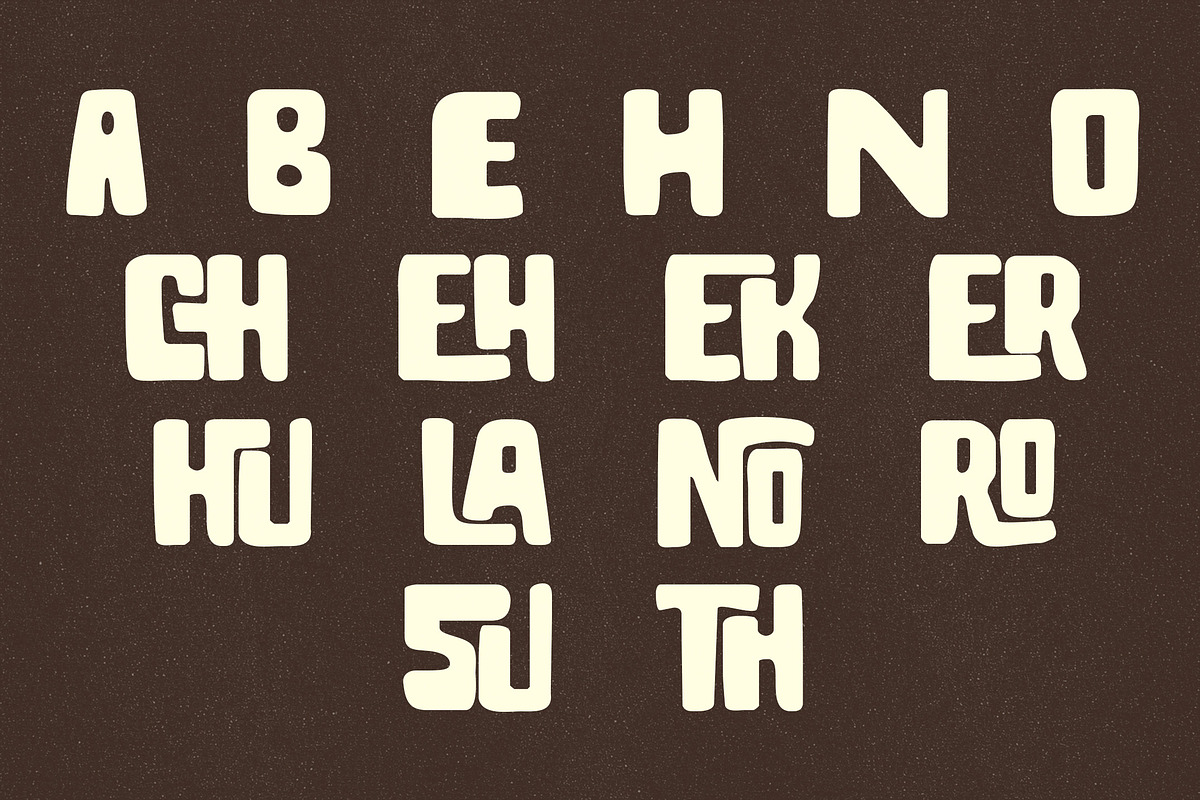 CHERNO HEAVY RETRO DISPLAY FONT, a Handwritten Font by Nattsologic (Photo 5 of 8)