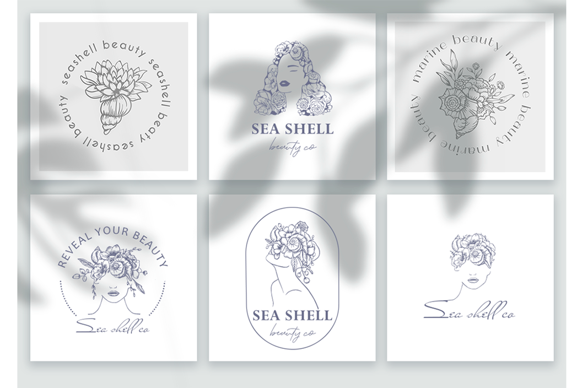 Marine Woman`s Logo, Frames, Element, a Person Illustration by Ojeny shop (Photo 3 of 6)